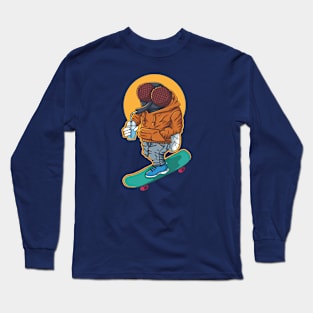 Cool Skateboarding Insect Illustration Long Sleeve T-Shirt